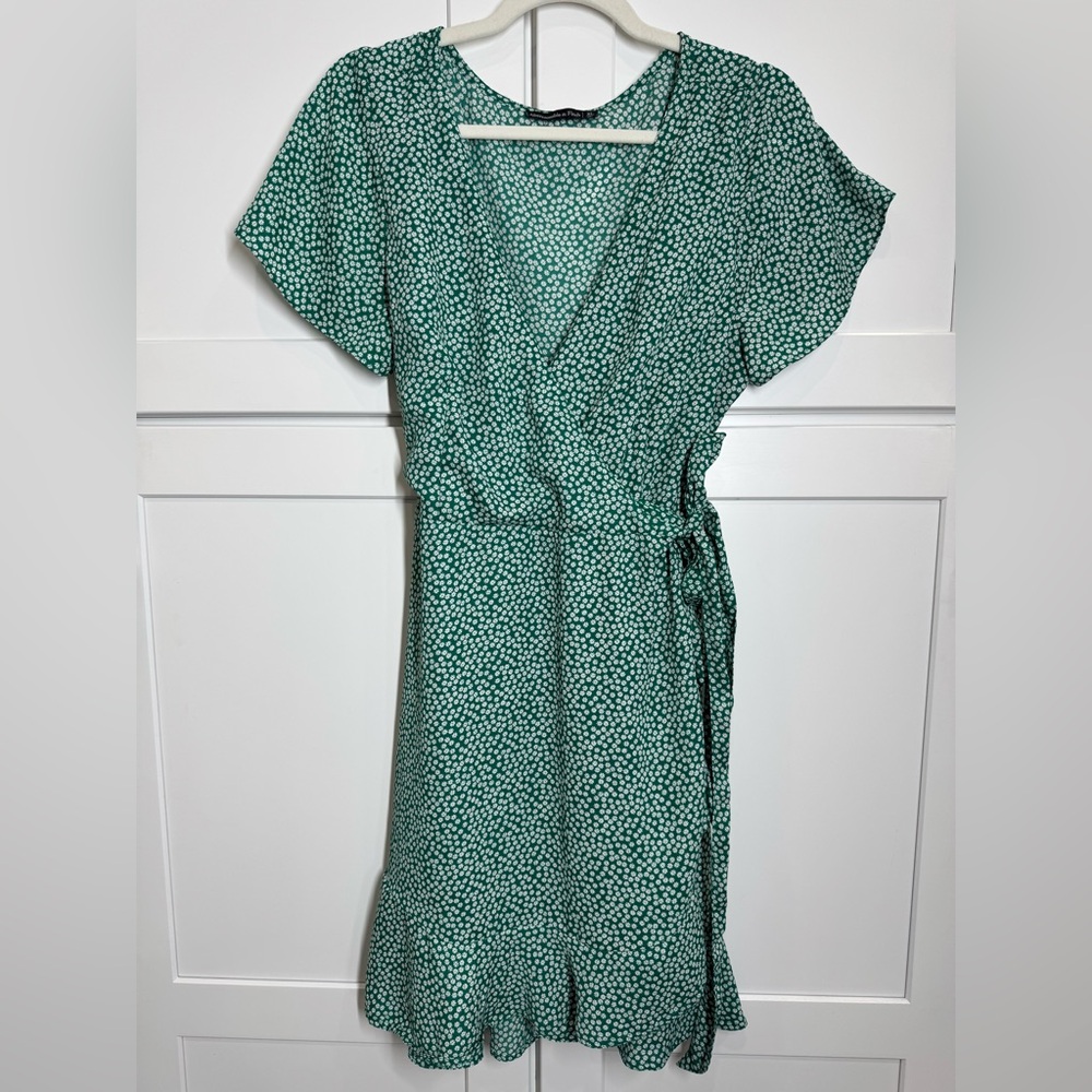 Abercrombie & Fitch Green Floral Midi Dress